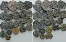 21 Byzantine Coins; Mostly Sicilian Mints. 

Obv: .
Rev: .

. 

Condition: See picture.

Weight: g.
 Diameter: mm.