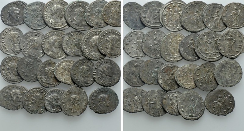 22 Antoniniani of Gallienus and Aurelianus. 

Obv: .
Rev: .

. 

Conditio...