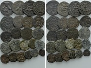 23 Armenian and Islamic Coins. 

Obv: .
Rev: .

. 

Condition: See picture.

Weight: g.
 Diameter: mm.