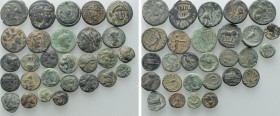 28 Greek Coins. 

Obv: .
Rev: .

. 

Condition: See picture.

Weight: g.
 Diameter: mm.