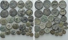 29 Greek Coins. 

Obv: .
Rev: .

. 

Condition: See picture.

Weight: g.
 Diameter: mm.