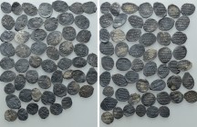 Circa 55 Russian Coins of Ivan the Terrible. 

Obv: .
Rev: .

. 

Condition: See picture.

Weight: g.
 Diameter: mm.