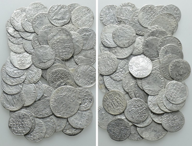 Circa 56 Coins of Poland. 

Obv: .
Rev: .

. 

Condition: See picture.
...