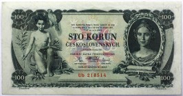 Czechoslovakia 100 Korun 1931 
P# 23a; VF, restoratied