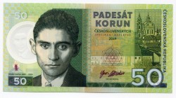 Czechoslovakia 50 Korun 2019 Specimen "Franz Kafka"
Fantasy Banknote; Limited Edition; Made by Matej Gábriš; BUNC