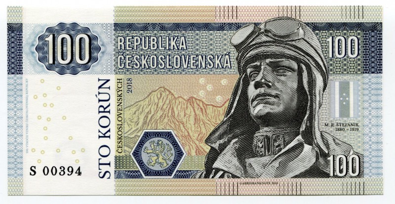 Czech Republic 100 Korun 2018 Specimen "M.R. Štefánik"
Fantasy Banknote; Limite...