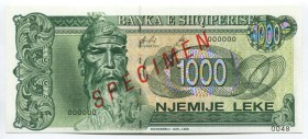 Albania 1000 Leke 1996 Specimen
P# 61s; № 0048; UNC; "Skanderbeg"; Catalog - 90 USD