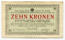 Austria Lagergeld 10 Kronen 1916 Kriegsgefangenenlager Reifenstein
Reifenstein; № 1175; XF-AUNC