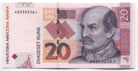 Croatia 20 Kuna 2001 
P# 39a; № A8339256J; UNC