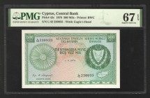 Cyprus 500 Mils 1979 PMG 67
P# 42c; UNC