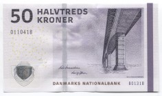 Denmark 50 Kroner 2013 
P# 65f; № 011041B; UNC