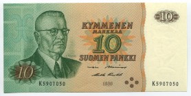 Finland 10 Markkaa 1980 
P# 112a; № K5907050; UNC