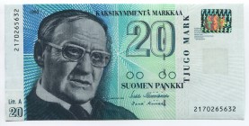 Finland 20 Markkaa 1993 
P# 123; № A2170265632; UNC