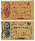 France Set of 4 Notes: 50 Centimes - 1 Franc - 2 Francs - 5 Francs 1914 Ville D'Amiens
Amiens; № 29124; № 29123; № 29119; № 37891; VF-XF