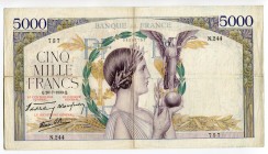 France 5000 Francs 1939 
P# 97a; № 06087757; F