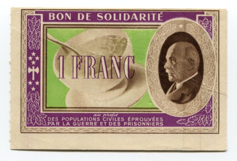 France 1 Franc 1940 Bon de Solidarité
№ F866682; XF