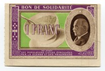 France 1 Franc 1940 Bon de Solidarité
№ F866682; XF