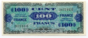 France 100 Francs 1944 Second Issue - Provisional French Franc Currency
P# 123c; № 26274431; UNC