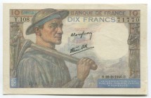 France 10 Francs 1946 
P# 99e; № Y.108 71770; aUNC