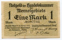 Germany Memel 1 Mark 1922 Notgeld
P# 2; XF+/AUNC-