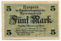 Germany Memel 5 Mark 1922 Notgeld
P# 4; XF