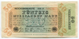 Germany 50 Milliarden Mark 1923 
P# 120a; № 008772; XF-AUNC