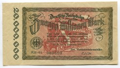 Germany Railroad 20 Milliards Mark 1923 
P# 1015; № 000690; XF-AUNC
