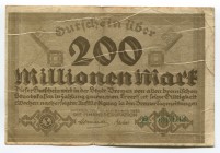 Germany - Weimar Republic Bremen 200 Million Mark 1923 Printing Defect
Gutschein. 29.9.1923;