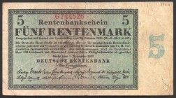 Germany - Weimar Republic 5 Rentenmark 1923 Rare
P# 163; № G744526