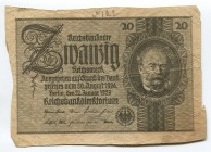 Germany - Weimar Republic 20 Reichsmark 1929 RARE
Rosenberg# 174d; P# 181; VF-