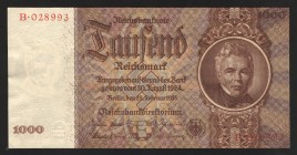 Germany - Third Reich 1000 Reichsmark 1936 
P# 184; UNC