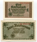 Germany - Third Reich Set of 2 Notes 1940 - 45
1 Reichsmark - 2 Reichsmark 1940 -45 German Occupied Territories - WWII; P# R136a; P# R137a; № 770006;...