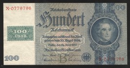 Germany - GDR 100 Reichsmark 1948 
P# 7a; Soviet occupation zone; UNC
