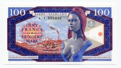 Germany 100 Francs / Mark 2017 Specimen "Saarland"
Fantasy Banknote; Limited Edition; Made by Matej Gábriš; BUNC