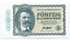 Germany 50 Billionen Mark 2019 Specimen
Fantasy Banknote; Limited Edition; Made by Matej Gábriš; BUNC