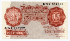 Great Britain 10 Shillings 1955 -60
P# 368c; № 887680; UNC