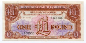 Great Britain 1 Pound 1956 British Armed Forces
P# M29; Third Series; № 600000; UNC