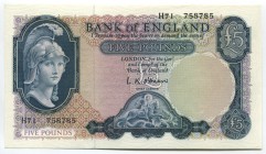 Great Britain 5 Pounds 1961 - 1963 Rare
P# 372a; № H71 758785; UNC; Rare