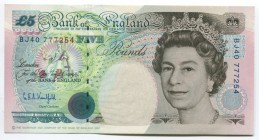 Great Britain 5 Pounds 1991 
P# 382b; UNC; "George Stephenson"