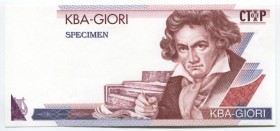 Great Britain De La Rue Test Note 2000 -2010 Specimen "Varinota" RARE
Beethoven; Test Print; UNC — UNC-
