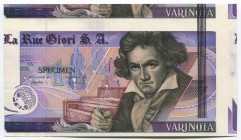 Great Britain De La Rue Test Note 2000 -2010 Specimen "Varinota" RARE
Beethoven; Technological Impression; UNC — UNC-