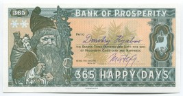Great Britain New Year Note 365 Happy Days 2017 Specimen
Hand Signed Note by Matej Gabris; UNC