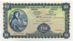 Ireland 10 Pounds 1976 
P# 66d; № 41D-475733; UNC