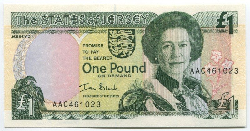 Jersey 1 Pound 2000 
P# 26; Sign.I.Black; UNC-