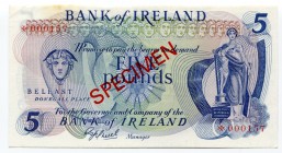 Northern Ireland 5 Pounds 1977 Specimen
P# CS1; № 000157; Bank of Ireland; AUNC