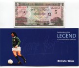 Northern Ireland 5 Pounds 2006 Commemorative with Original Folder
P# 339; № GB893049; George Best; UNC