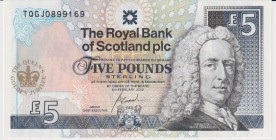 Scotland 5 Pounds 2002 
P#362;UNC; Queens Golden Jubilee Commemorative