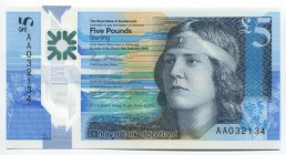 Scotland 5 Pounds 2016 Commemorative Serie AA
P# 370; № AA 032134; UNC; Polymer; "Nan Shepherd"; Rare