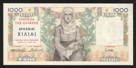 Greece 1000 Drachmai 1935 
P# 106; Rare in this condition; UNC