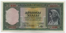 Greece 1000 Drachmai 1939 
P# 110a; UNC; "Athena & Parthenon Ruins"